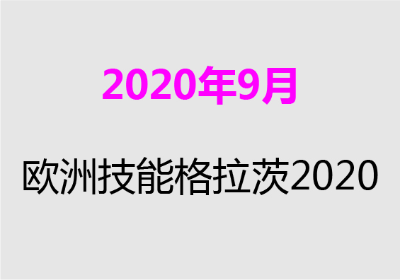 【2020年9月】歐洲技能格拉茨2020